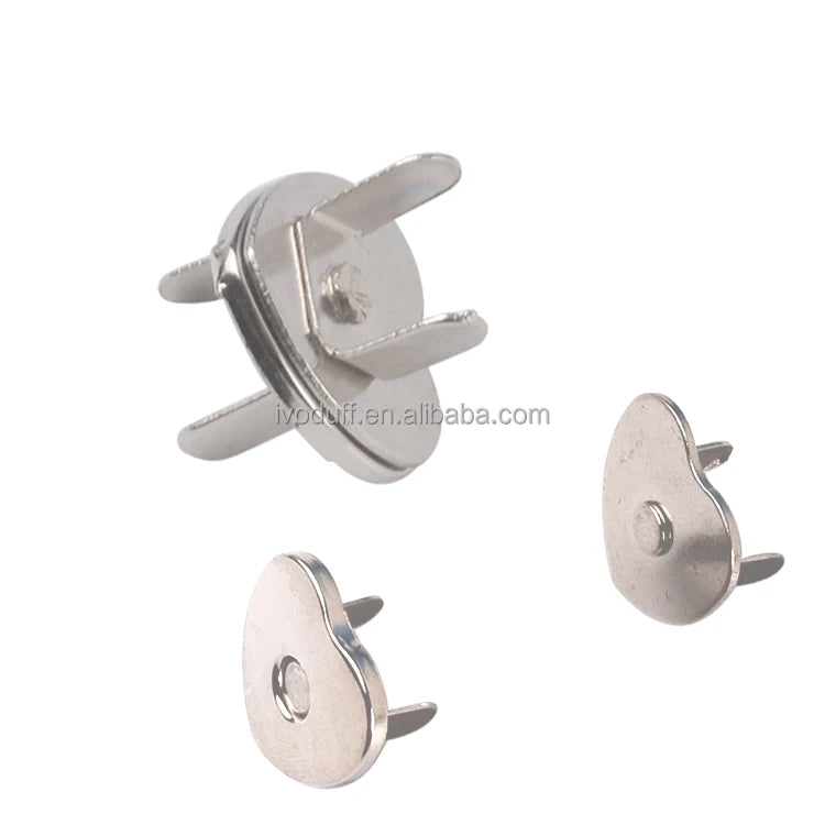 Ivoduff 18*2mm Heart Shape Magnet Buckles Bag Magnetic Buttons