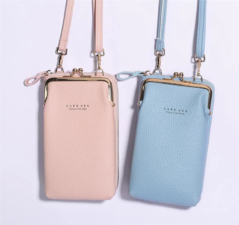 Fashion Cellphone Wallet Lady Purse Phone Pouch Wristlet Clutch Crossbody Phone Bag