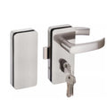 Factory Precision Casting Toilet Accessories Double Stainless Steel Frameless 304SS Sliding Tempered Glass Door Center Locks