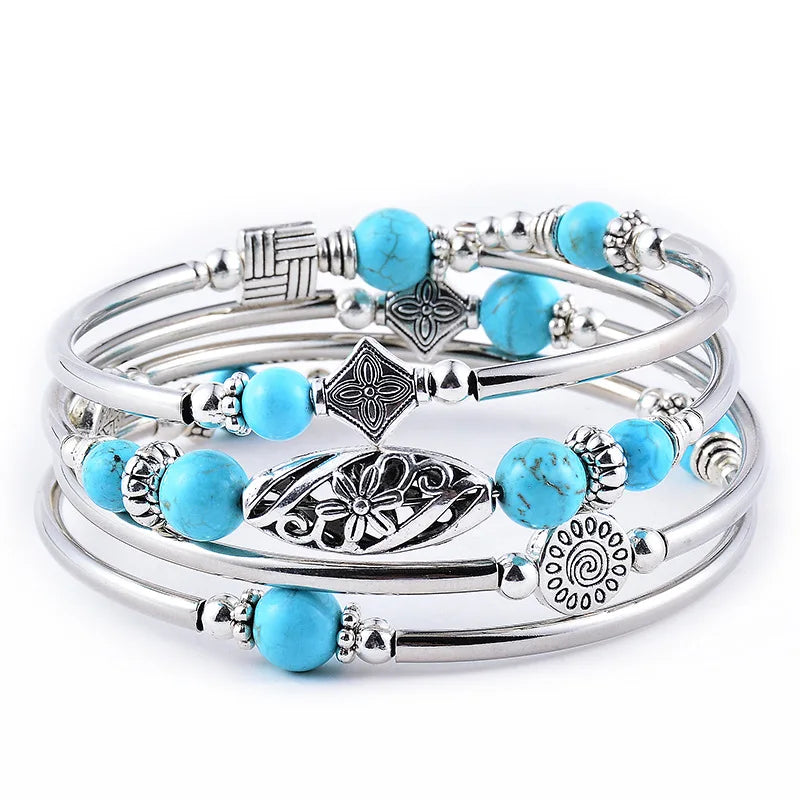New Design 6mm 8mm Tiger Eye Turquoise Amethyst Stones Bracelets Natural Stone Bracelet