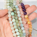 8 mm Natural Stone Beads Polished Round Smooth Gemstone Beads Round Crystal Energy Healing Bead Assortments for Jewelry Making
