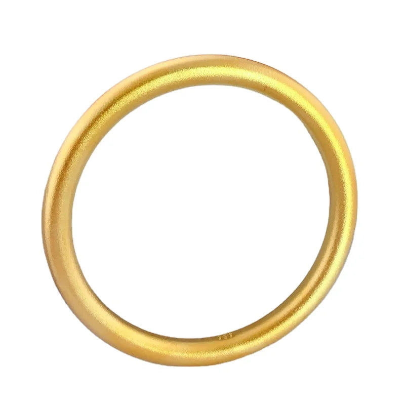 Dubai Gold Jewelry the Same Zhoujia Ancient Method Frosted Matte  Gold Plated Bracelet Ancient Style Inheritance Round Bracelet