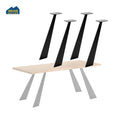 Customized Metal Matt Black Cast Iron Bench Legs Heavy Duty Industrial Dining Furniture Table Legs Tube Coffee Table Legs