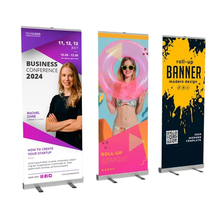 Custom Aluminum Roll up Banner Outdoor Hot Sale Backdrop Poster Stand Display Trade Show Retractable Banner