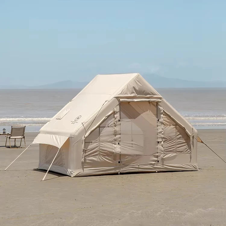 Light Luxury Outdoor Inflatable Tent 2-3 Families Automatic Oxford Fabric Floor Room Ridge Tent Rain Protection Camping Hiking