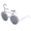 Sunglasses in the Shape of a Bicycle Festivals Sun Glass Rave Bike Glasses Prism White PC Unique Design Special Effect Eyewear