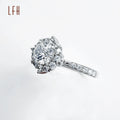 Customized 1ct VVS Moissanite Diamond Luxury 18K Gold Wedding & Engagement Rings for Women