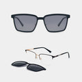 Fashion Polarized Men's Optical Frames with Magnetic Clips Filter Clip on Metal Sunglasses Eyeglasses Frames Lens-replaceable