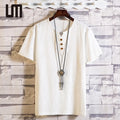 Liu Ming Cheap Wholesale Arrivals 2024 Summer Men Casual Short Sleeve Cotton Linen Tee T Shirt