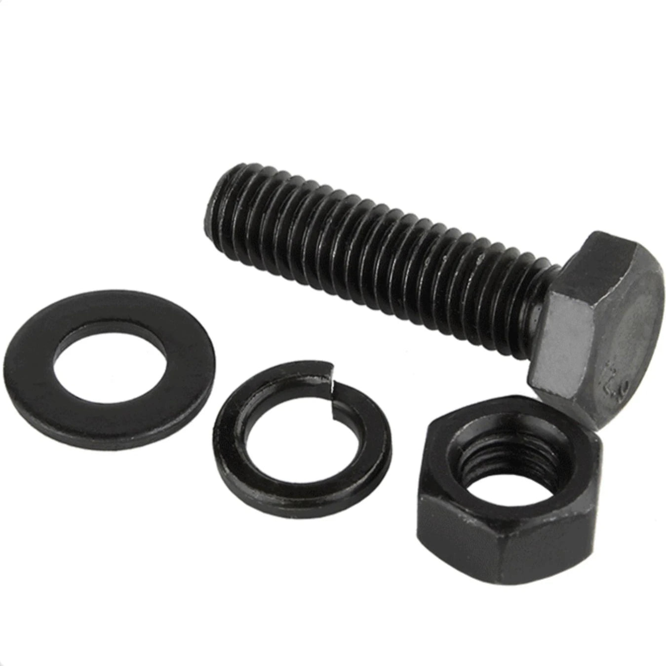 Black Din931 M6 Bolt M10 Tuerca Y Perno M14 Hexagon Bolts Nut Plastic Construction Hardware Metric Measurement System