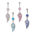 New Arrival Angel Wing Belly Button Ring Fashion Piercing Jewelry Wholesale Crystal Single Wing Belly Rings