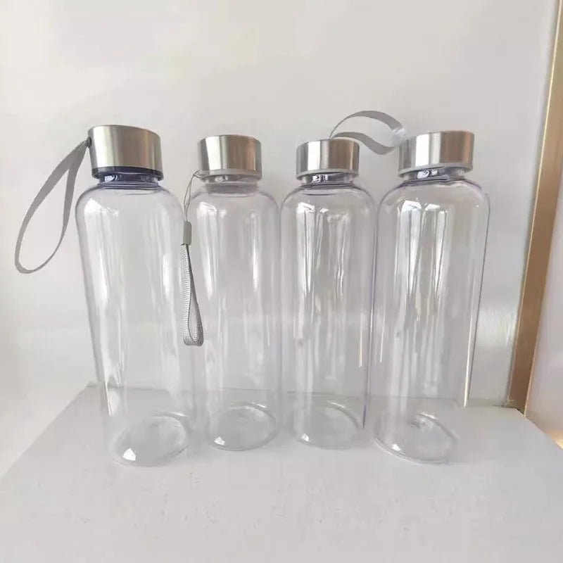 200pcs Custom Cheapest Water Bottle Wholesale Custom BPA Free 550ml AS Plastic Water Bottle With Strap Promotional Water Bottles