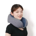 Custom Cheap Memory Foam Travel Pillow for Airplane Car Cervical Neck Support with Sleeping & Nursing Features for Hotel Use
