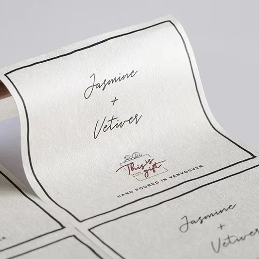 Custom Perfume Brand Luxury Logo Box Printing logo Candle Wrapping Tissue Paper Sealing Sticker