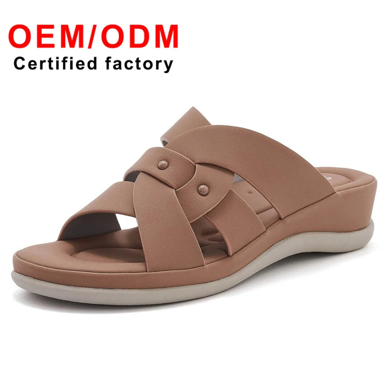 Women's Lightweight Comfortable Non-Slip Casual Thick-Soled Commuting Wedge-Heeled Sandals New Design Breathable Platform