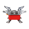 Portable Steel Butane Gas Stove Outdoor Camping Lightweight and Compact BBQ Stove for Travel with Carry Bag