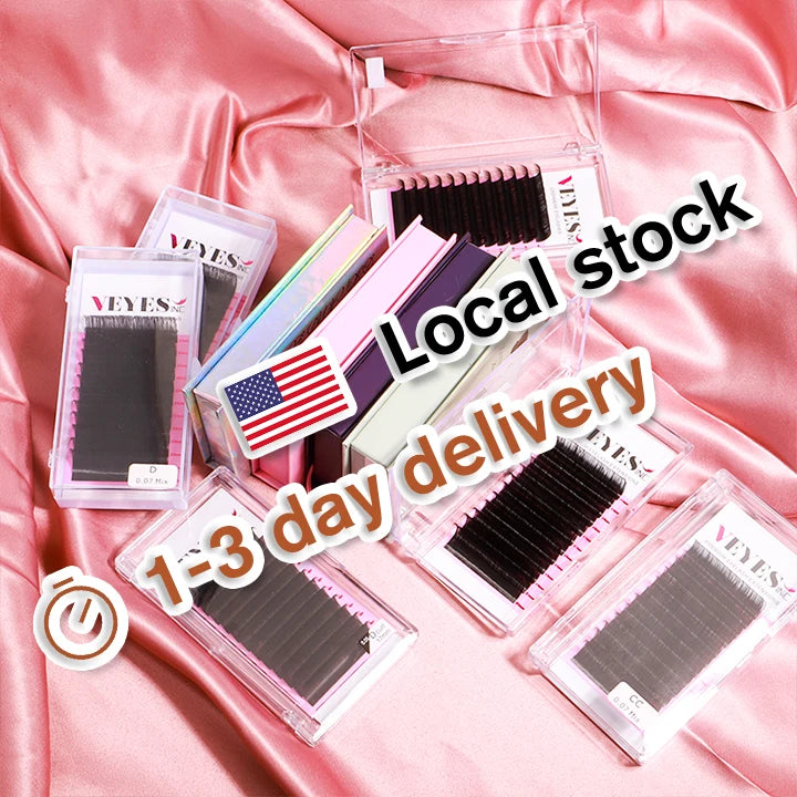 Handmade Classic Volume Silk Mink J Curl Eyelash Extension Tray Korean Private Label Bulk Individual Lash Tray