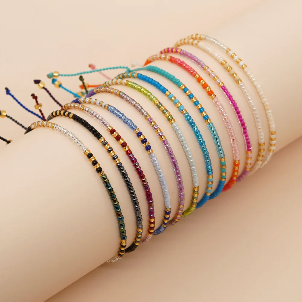 Go2boho Bohemian Minimalist Couple Chain Women Gift Handmade Friendship Colorful Fashion Freshwater Pearl Miyuki Bead Bracelet MegaBDM