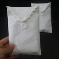 Custom Design Natural Cotton Tea Tool Kits Pouch Linen Muslin Aromatherapy Car Fragrance Bags