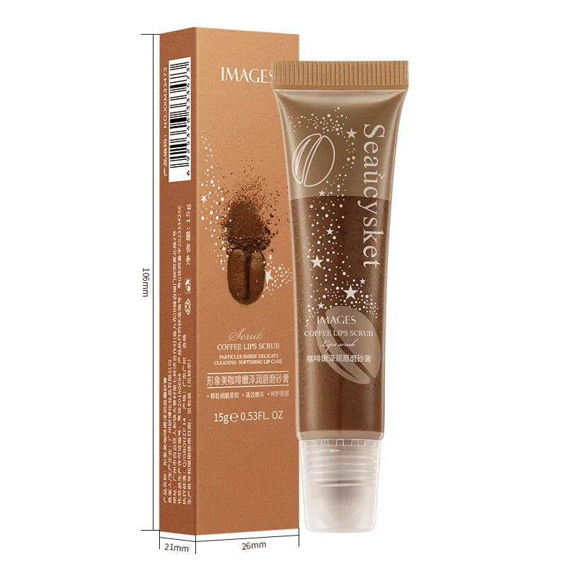 Custom Package OEM IMAGES Coffee Soften Cutin Lip Scrub Lip Balm