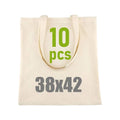 Solid Color Canvas Tote Bag with Long Handle Medium (30-50cm) Size Letter Pattern 38x42cm Dimensions Wedding Use
