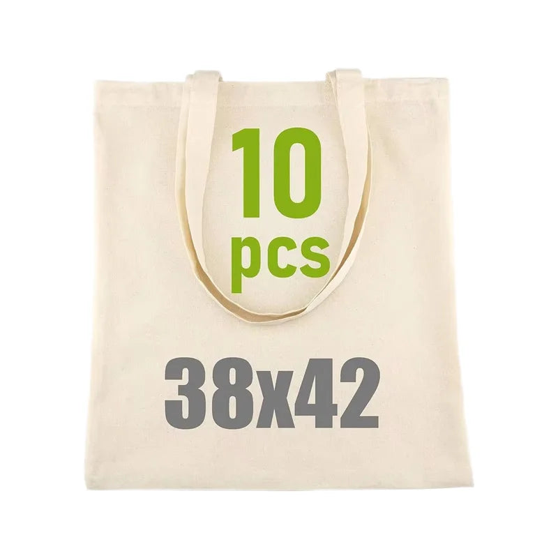 Solid Color Canvas Tote Bag with Long Handle Medium (30-50cm) Size Letter Pattern 38x42cm Dimensions Wedding Use