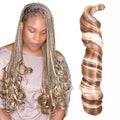 Hot Selling 150g 24 Inch Long Wavy Crochet Braid Spiral Loose Shiny Silky Wave Hair French Curls Synthetic Wavy Braiding Hair
