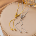 Adjustable Ball Women's Niche Long High-grade Clavicle Tassel Necklace