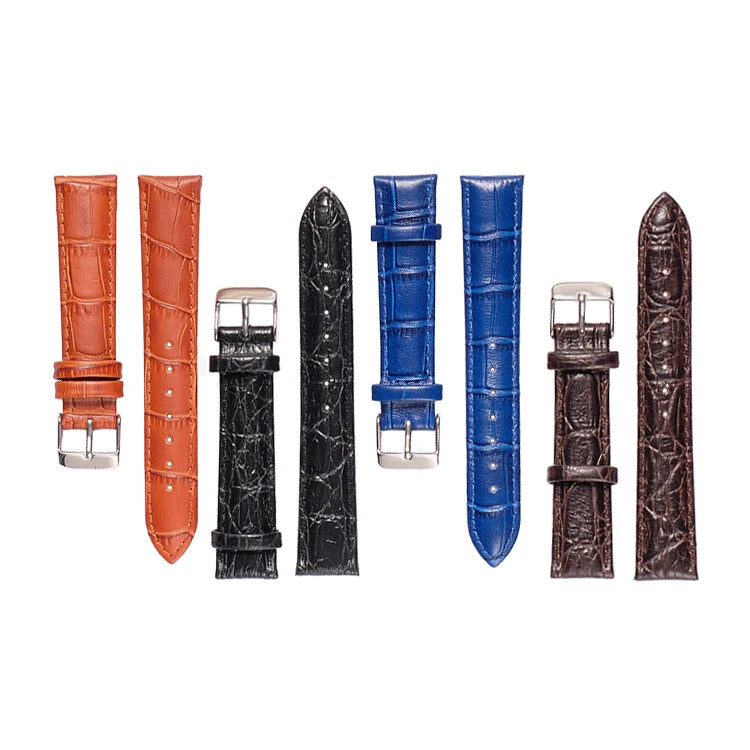Custom Luxury Leather Strap with 18MM 20MM 22MM Stainless Steel Buckle for Wrist Watch Bands
