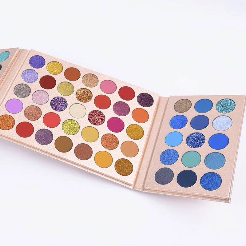VERONNI 65 Color Shimmer Glitter Eyeshadow Matte Makeup Pressed Palette Cosmetics Matte Eyeshadow