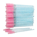 50pcs/bag Mascara Wands Disposable Eyelash Extension Tool Eye Lash Brushes Makeup Applicator Kit Crystal Blue/Pink