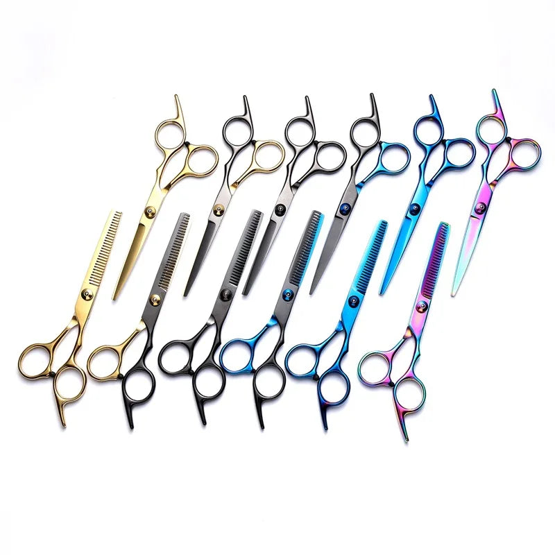 Wholesale Popular Hair Cutting Scissor Stainless Steel Blade Thinning Shears Flat Scissors Shear Hair Thinning Scissors
