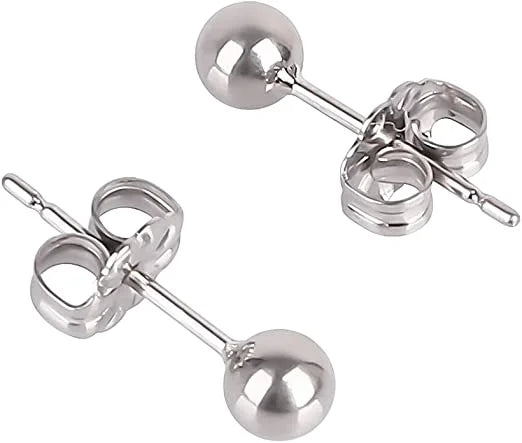 2025 Trendy Fashion Trend Women Round Titanium Stud Earrings Hypoallergenic Earrings