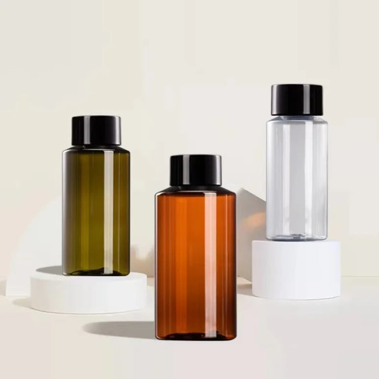 100ml 150ml 200ml 280ml Boston Round Rose Water Toner Bottle c with Screw Cap