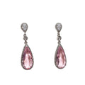 Pink Water Drop Zircon Custom Crystal Designer Earrings Elegant Latest Fashion Charm Fine Jewelry Women Earring