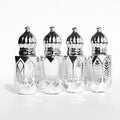 Cute S Moon 6ML Travel Size Arabic Style Attar Silver Bottles with Glass Rod