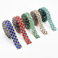 3 Yards DIY Flatback Glass Rhinestone Sheet Multi-Color Crystal Diamond Strip for Shoes Makeup Festival Crafts Loose Rhinestones