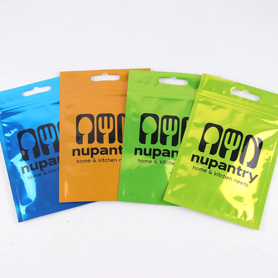 Custom Printed Recyclable Plastic Zip Lock Stand up Pouches for Food Packing Milk & Pet Food Custom Size Available