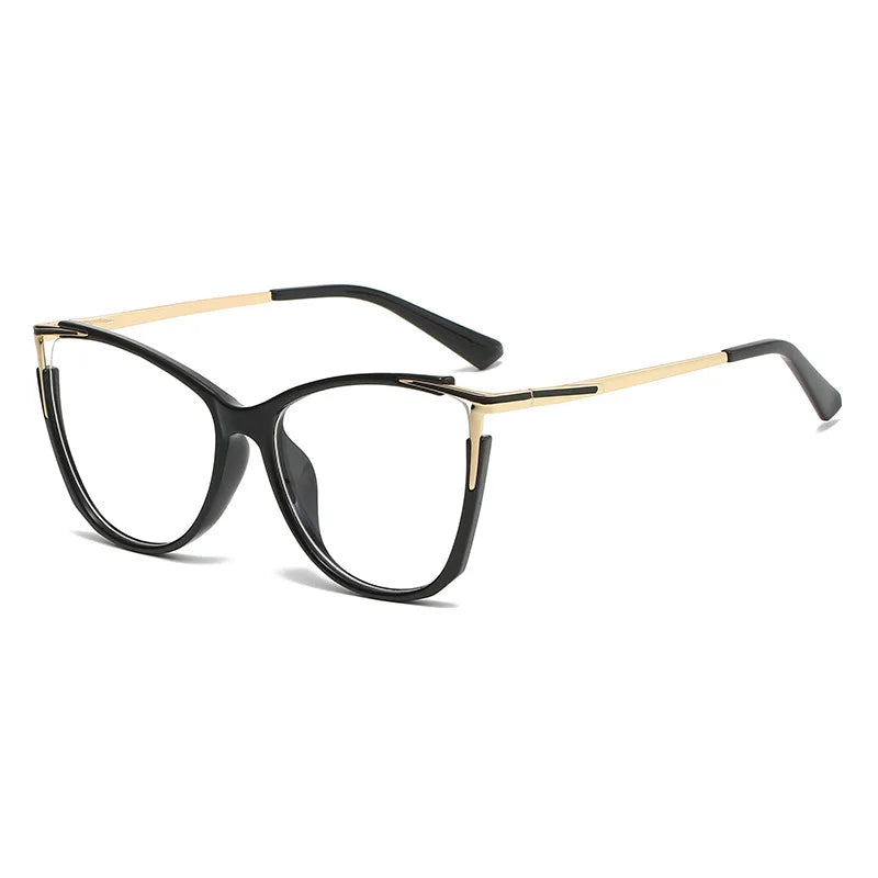 Trendy Style Metal and TR90 Women Optical Frame Eyeglasses Frame for Girls Custom Logo Optical Glasses  Eyewear