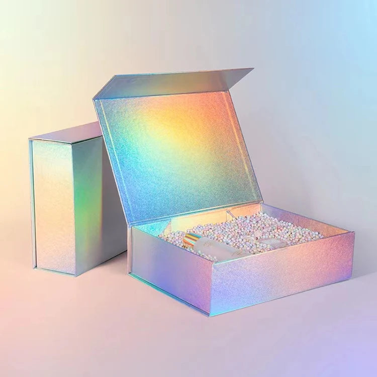 Wholesale Custom Printed Holographic Folding Paperboard Kraft Papermart Gift Boxes How to Make a Paper Box for Storage