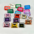 Emerald Cut Synthetic Cubic Zircon Stone Black Red Green Yellow Pink Purple Colors 5A Octagon CZ Loose Gemstoens