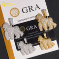 Iced Out Little Chimp Pendant 925 Silver Vvs Moissanite Gorilla Pendants Hip Hop Fashion King Kong 18K Gold Plated 925 Silver