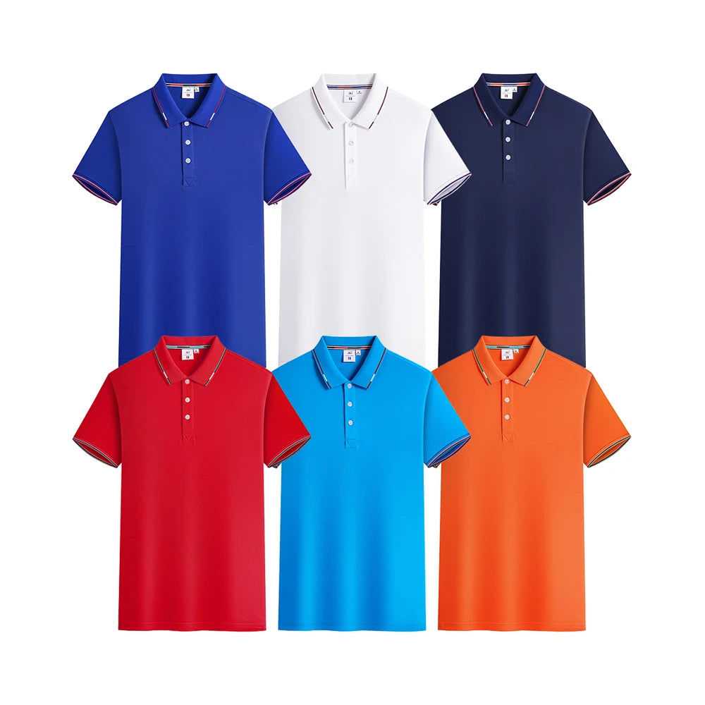 AI-MICH Wholesale Casual Golf Polo Logo Shirt Custom LOGO Simple Polo Shirt Summer Breathable Quick Dry Polo LOGO Shirt