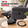 JAYA Black All Metal Oval Recliner Release Pull Handle with Cable Replacement Part for Manual Sofa and Chair Mechanism MegaBDM