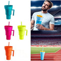 32oz Stadium Cup Plastic Tumbler 2 in 1 Cola and Snacks Beer Popcorn Tray Cup Outdoor Multifunctional Container Cup