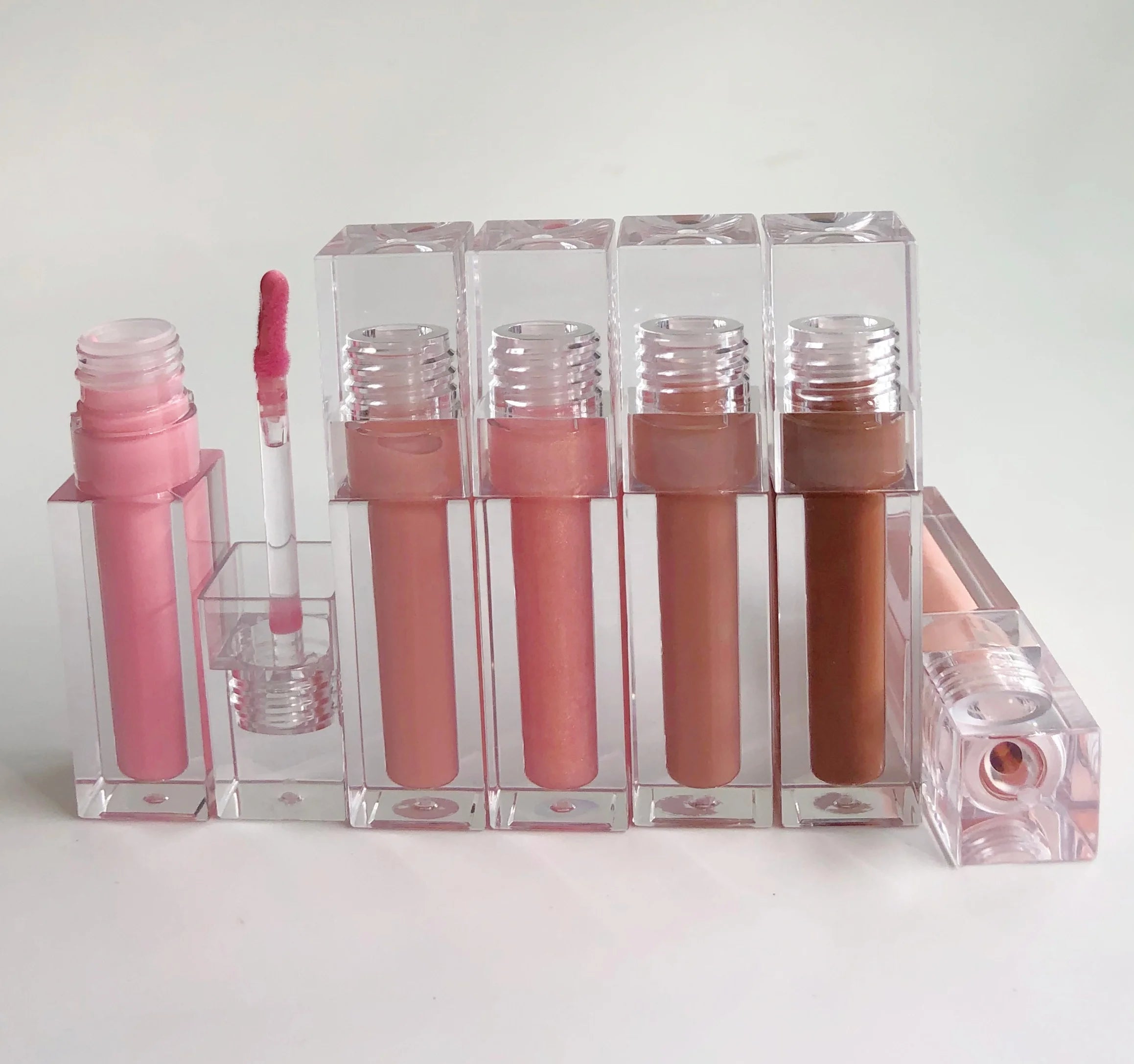 Popular Natural Herbal Moisturizing Cruelty Free Liquid Travel Size Plumping Sunscreen Nude Clear Lip Gloss with Custom Logo