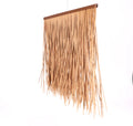 Coconut Thatch Roof Tiles Real Raffia Deck Fringe Garland Plain Luau Plastic Decoration for Tiki Bar or Tropical Garden