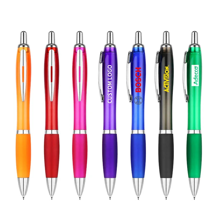 Wholesale Customizable Logo 1.0mm Orange Ballpoint Pens Classic Style Click Body with Beautiful Design Practical for Promotions