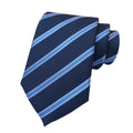 Fashion Necktie Set Gift Box Custom Logo Striped Neck Ties for Men Polyester Woven Corbatas Hombres