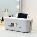 2023 Hot Sale High Quality Wifi Router Organizer Box Square Office Organizer Designed Wholesale Injection Storage Boxes Bins
